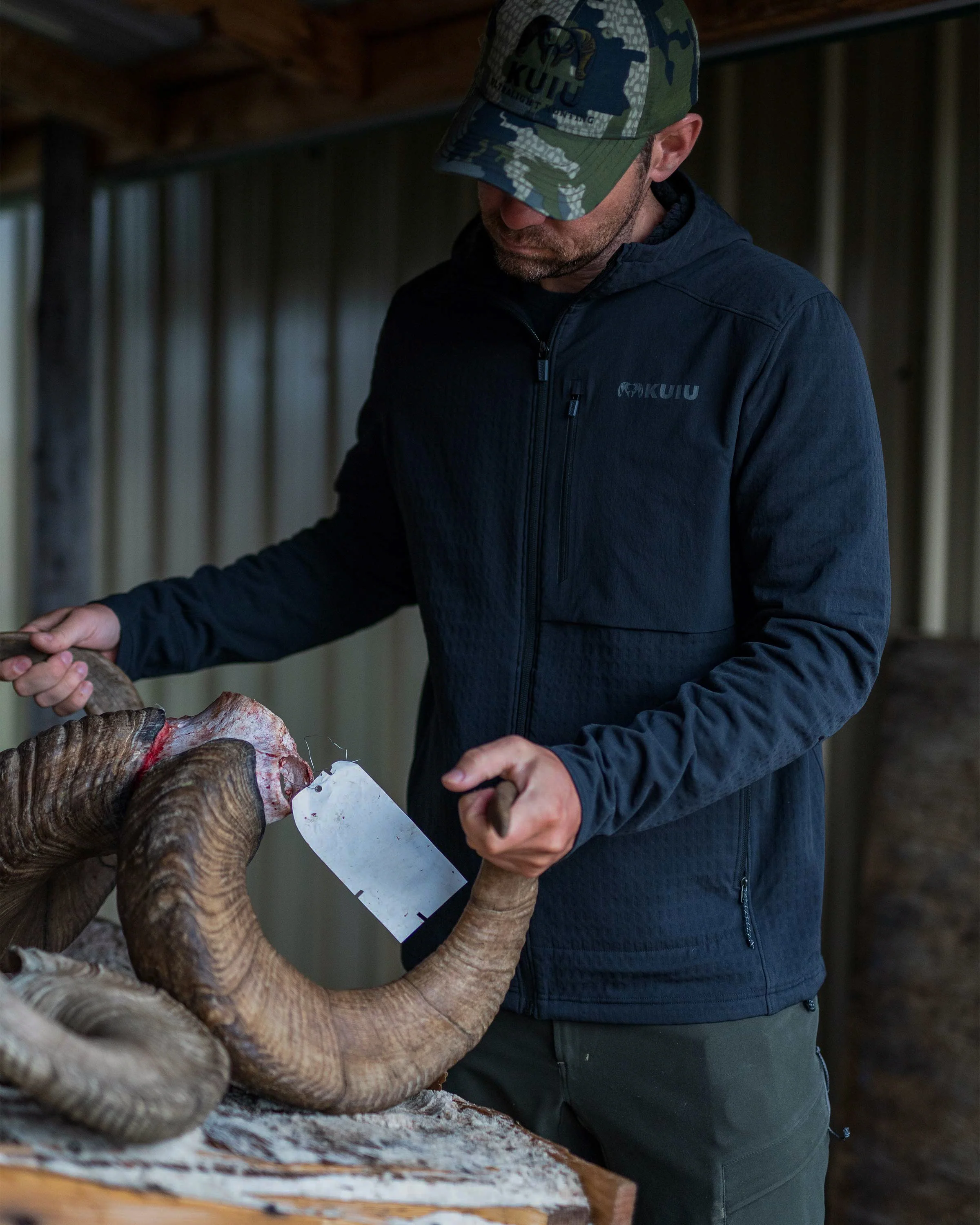 Blockfield Fleece Hoodie | Dark Sage - Image 5