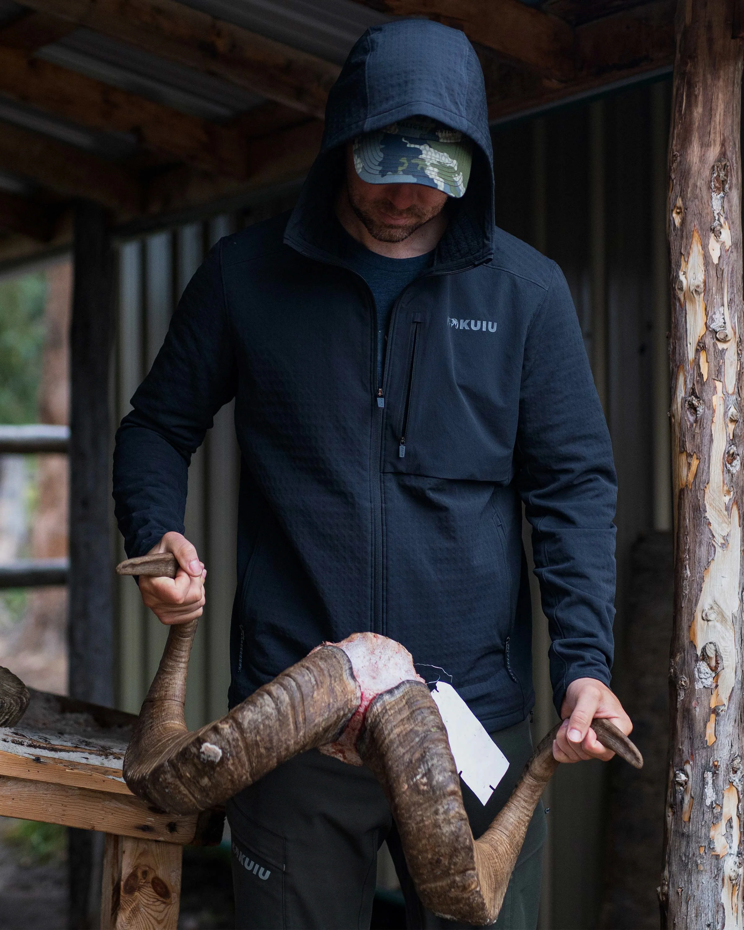 Blockfield Fleece Hoodie | Dark Sage - Image 6