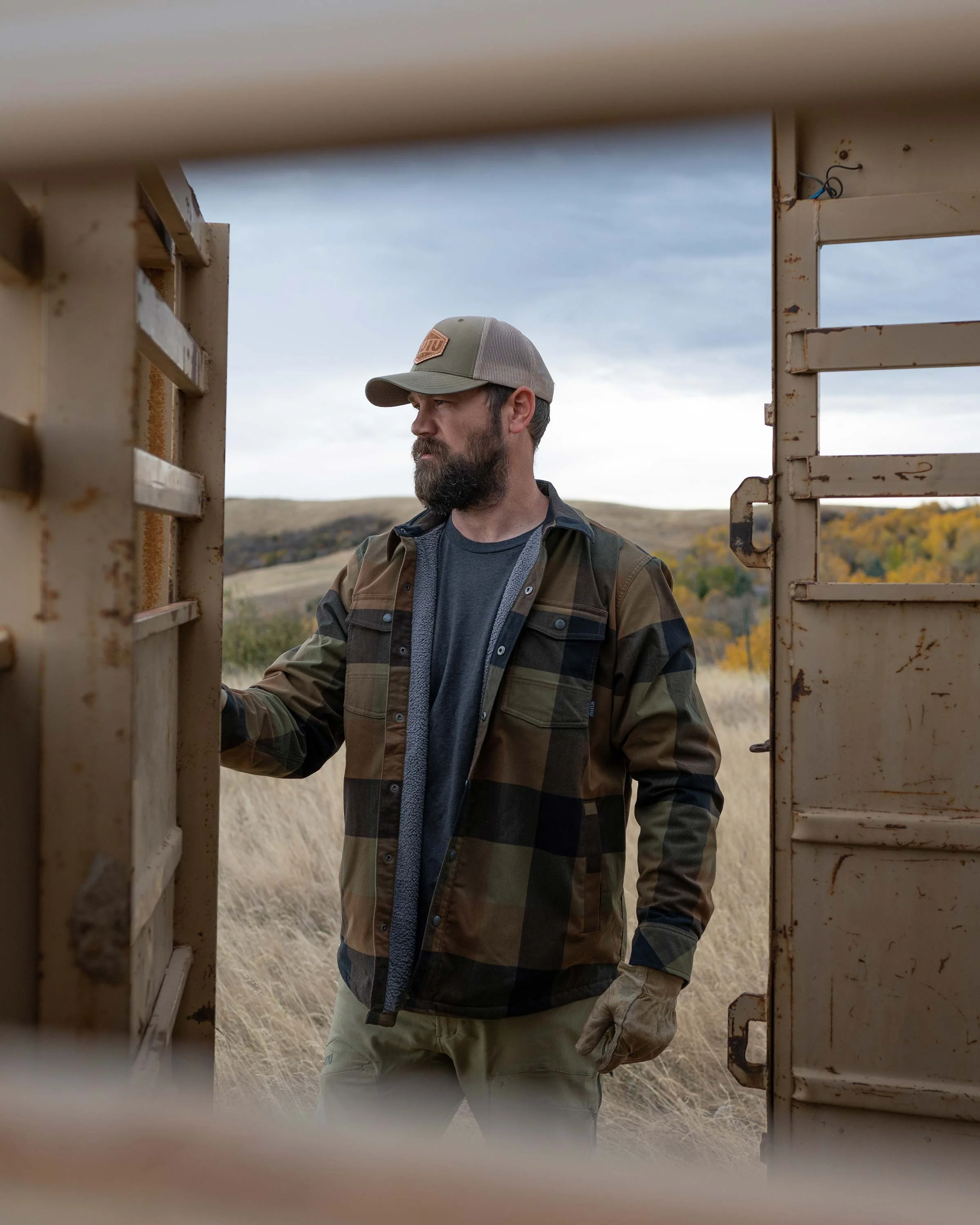 Field Flannel Fleece Shirt Jacket | Valo Plaid - Image 4