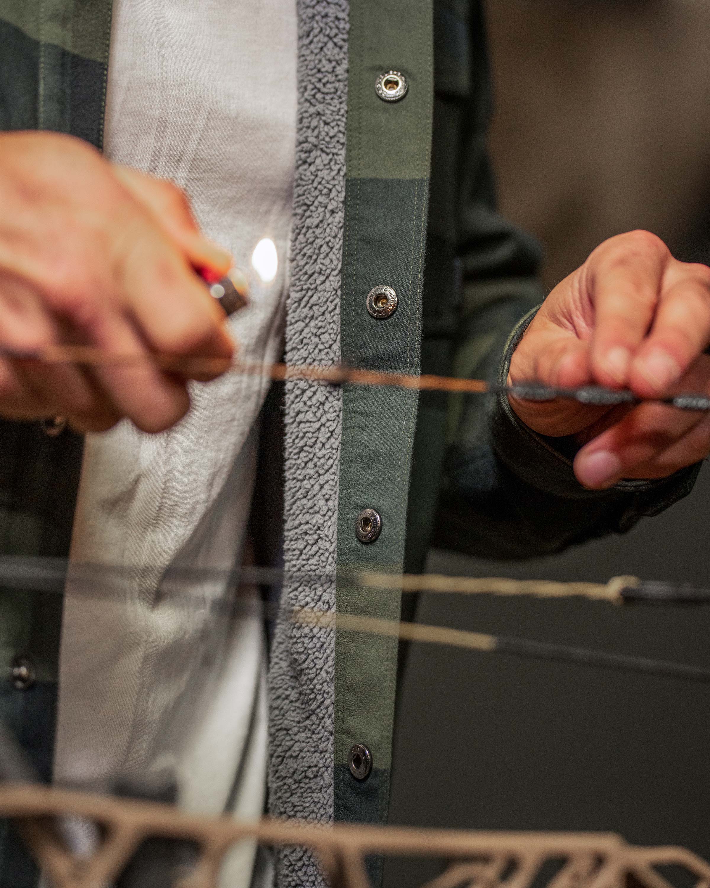 Field Flannel Fleece Shirt Jacket | Verde Plaid - Image 6