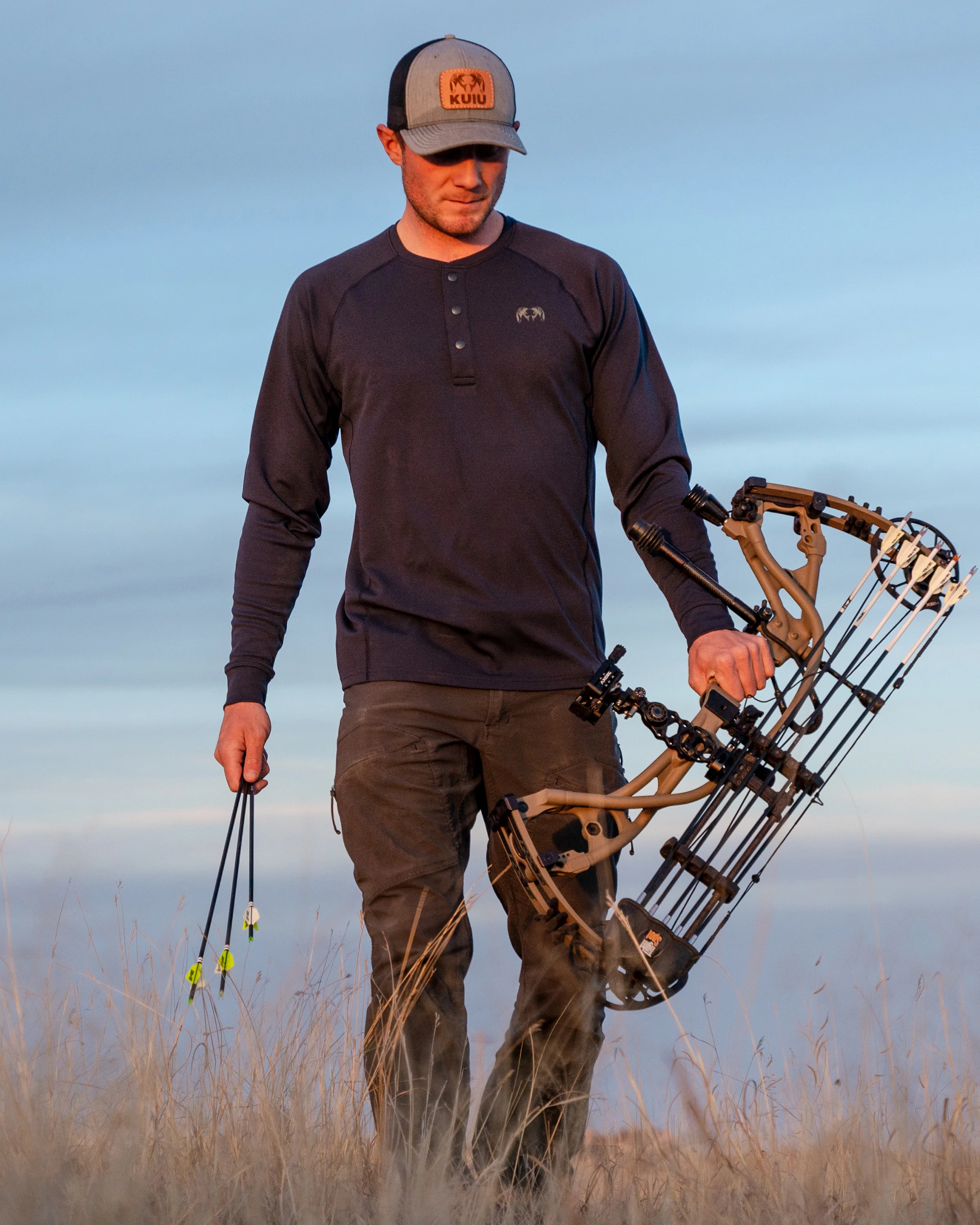 PRO Merino 200 Henley | Ash - Image 5