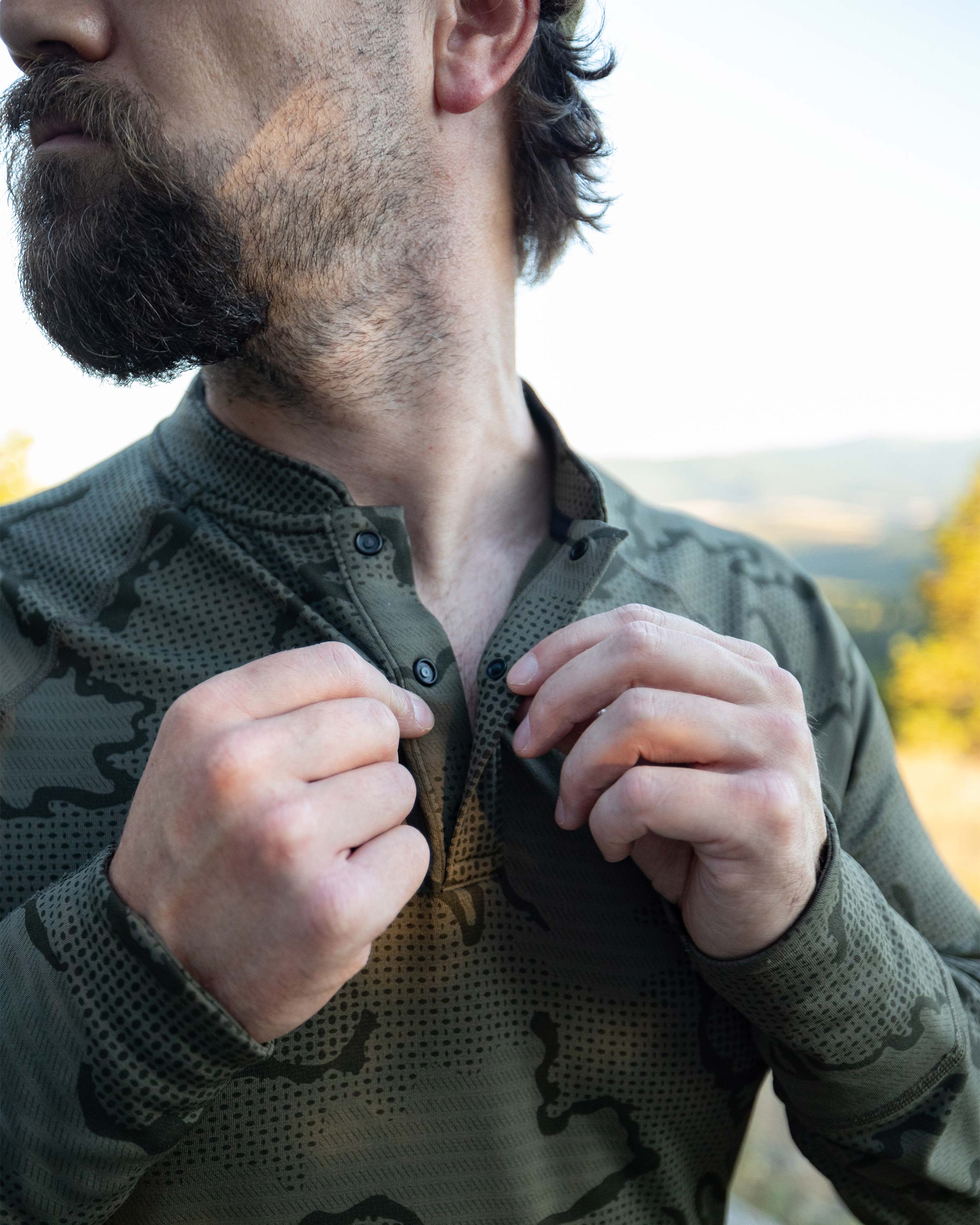 Ridgepoint Fleece Henley | Olive Tonal - Image 10