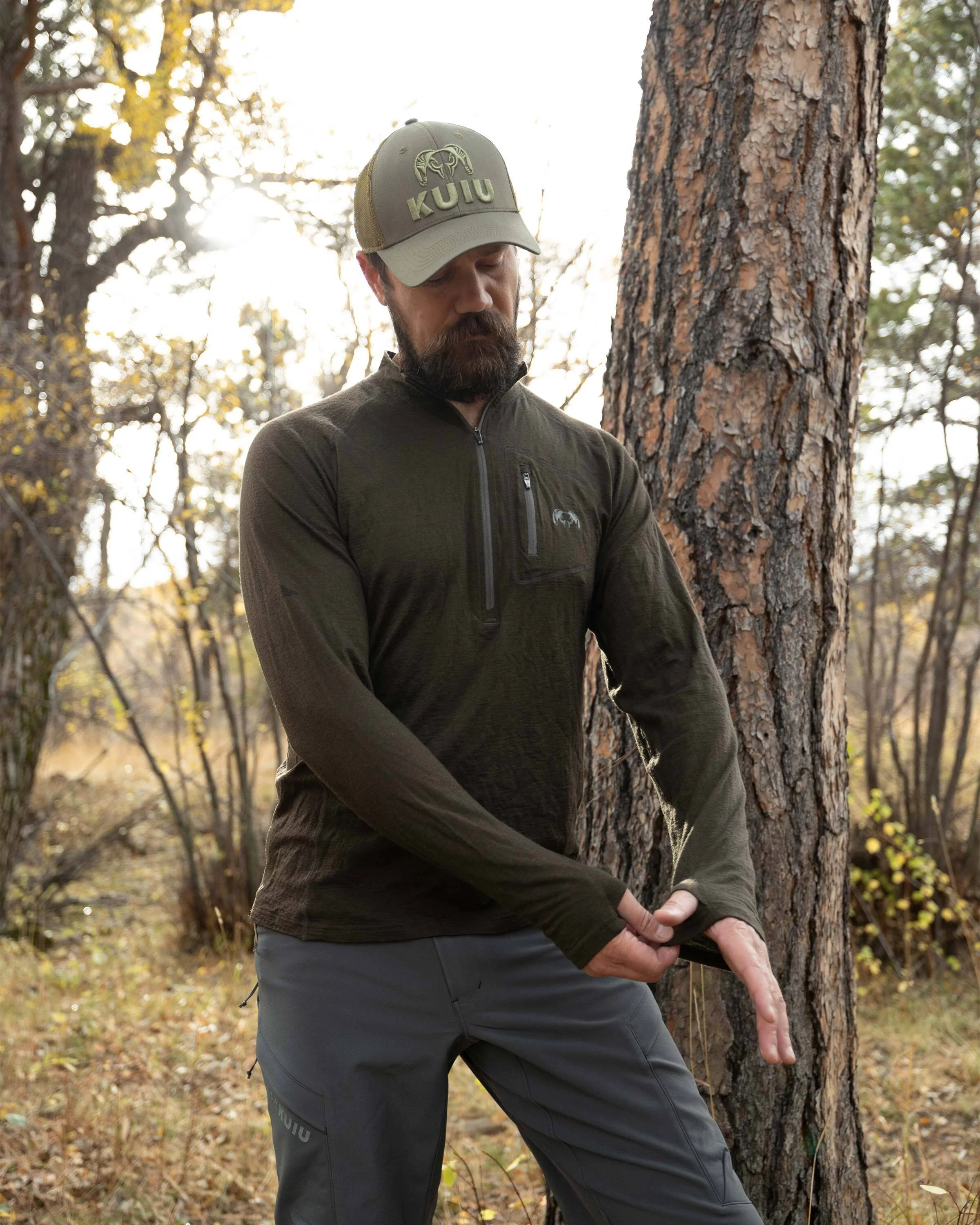ULTRA Merino 145 Zip-T Hunting Shirt | Verde - Image 6